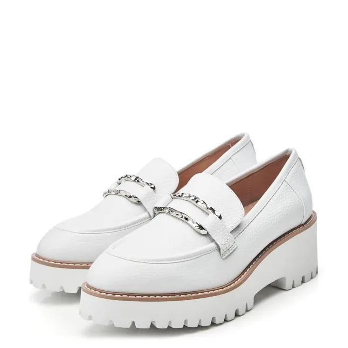 Women Moda In Pelle Casual Shoes Faythe White Leather