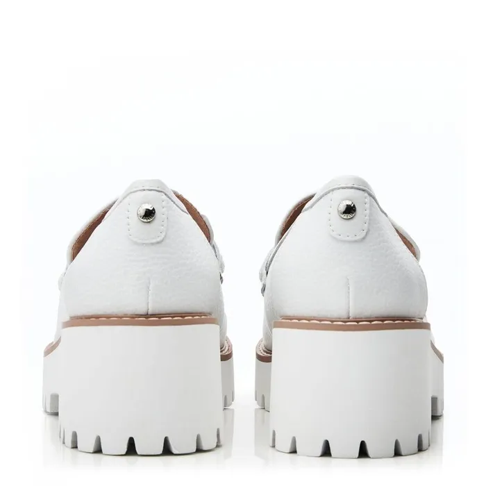 Women Moda In Pelle Casual Shoes Faythe White Leather