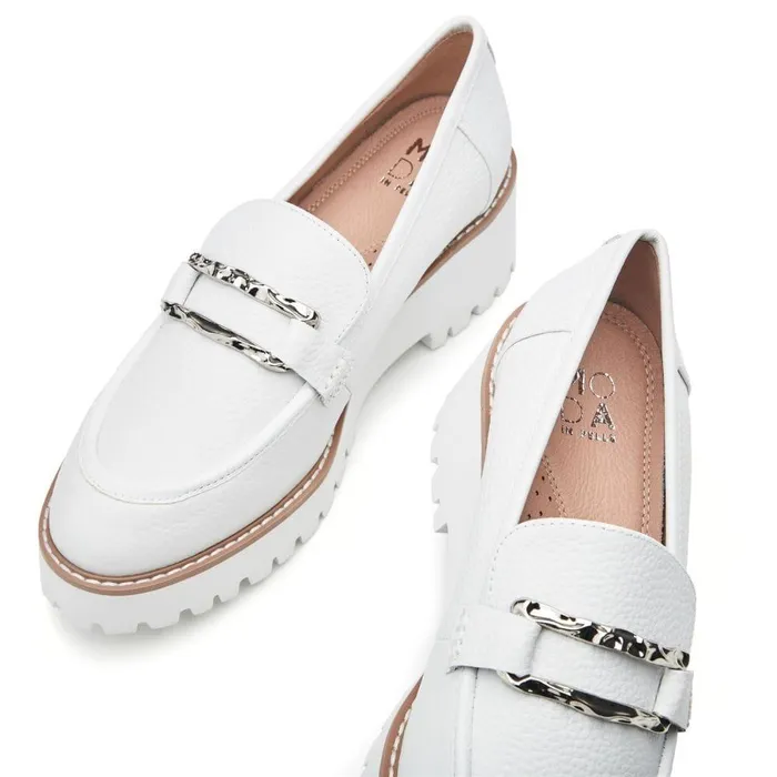 Women Moda In Pelle Casual Shoes Faythe White Leather