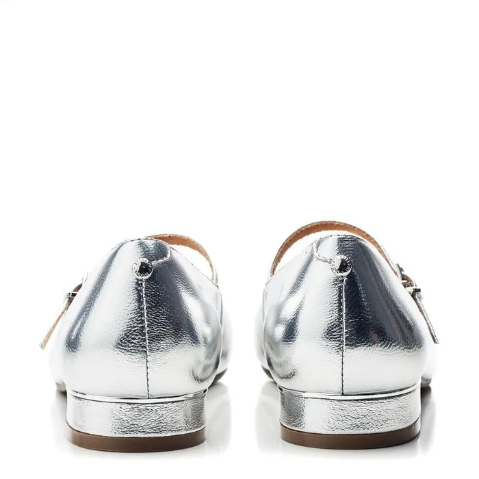 Women Moda In Pelle Casual Shoes Florentin Silver Leather