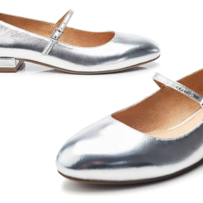 Women Moda In Pelle Casual Shoes Florentin Silver Leather