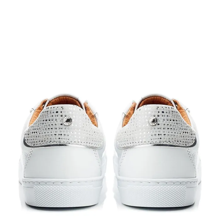 Women Moda In Pelle Casual Trainers Ales White Leather