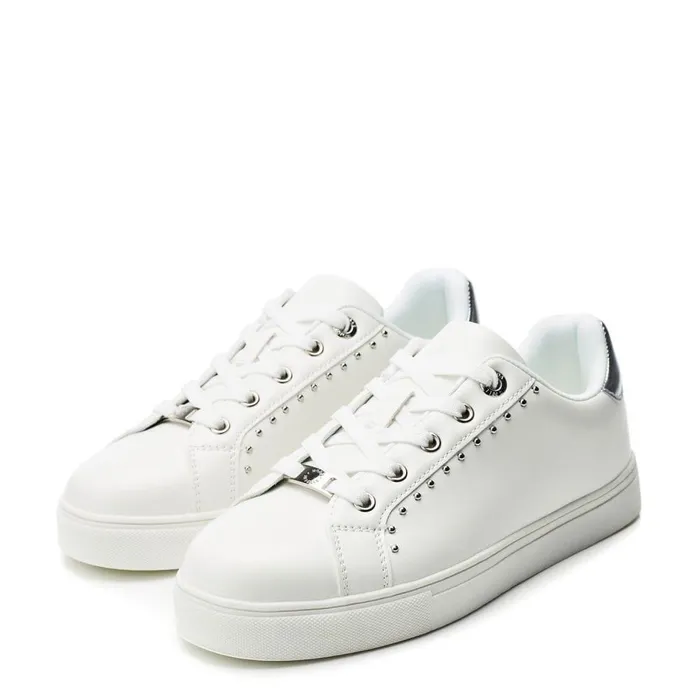 Women Moda In Pelle Casual Trainers Amaya White Porvair