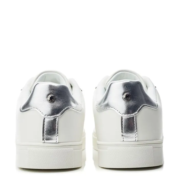 Women Moda In Pelle Casual Trainers Amaya White Porvair