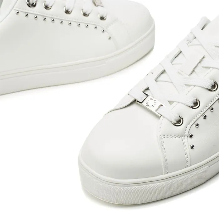 Women Moda In Pelle Casual Trainers Amaya White Porvair