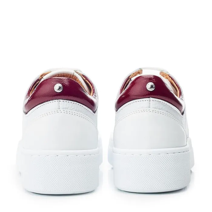 Women Moda In Pelle Casual Trainers Brienau White Leather