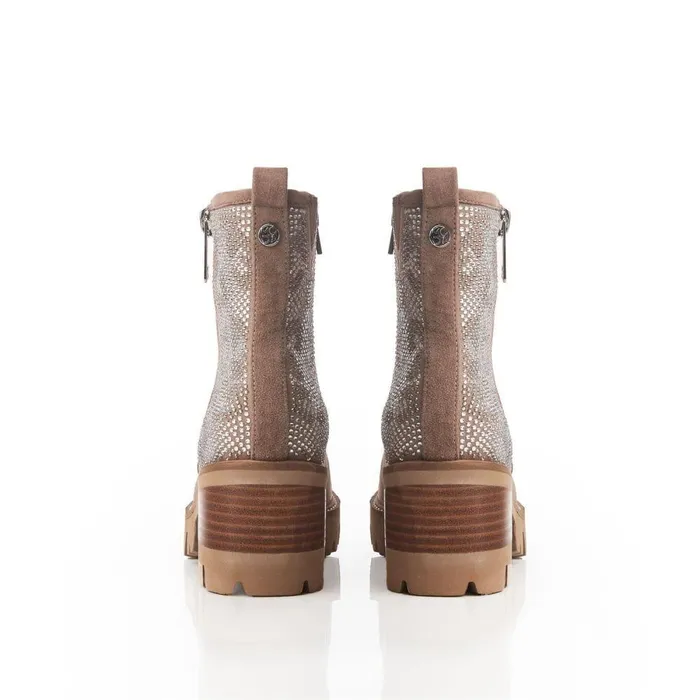 Women Moda In Pelle Chunky Boots Angeli Stone Suede