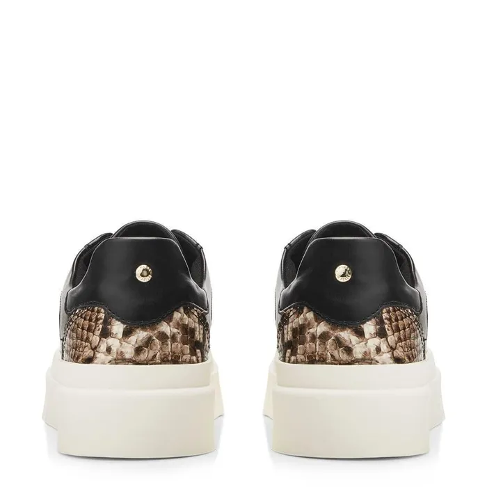 Women Moda In Pelle Chunky Trainers Amilyn Natural Snake Print Leather