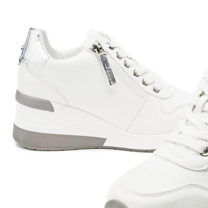 Women Moda In Pelle Chunky Trainers Claudie White Porvair
