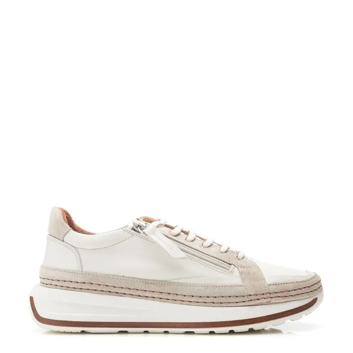 Women Moda In Pelle Chunky Trainers Shoon Sh Dowlish Off White Leather