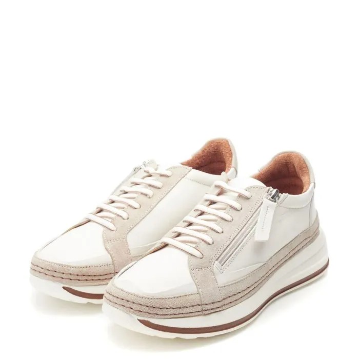 Women Moda In Pelle Chunky Trainers Shoon Sh Dowlish Off White Leather