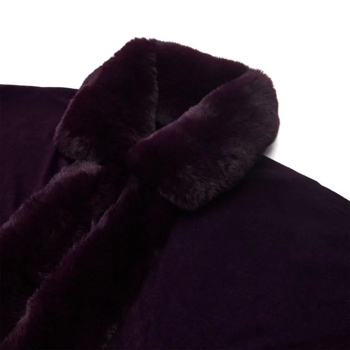 Women Moda In Pelle Clothing Frayaponcho Purple Faux Fur Women Moda In Pelle Clothing Frayaponcho Purple Faux Fur