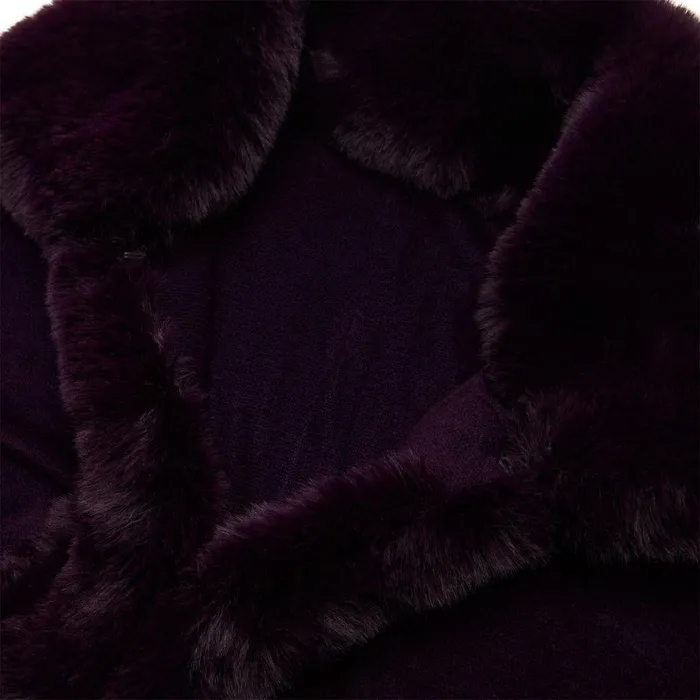 Women Moda In Pelle Clothing Frayaponcho Purple Faux Fur Women Moda In Pelle Clothing Frayaponcho Purple Faux Fur