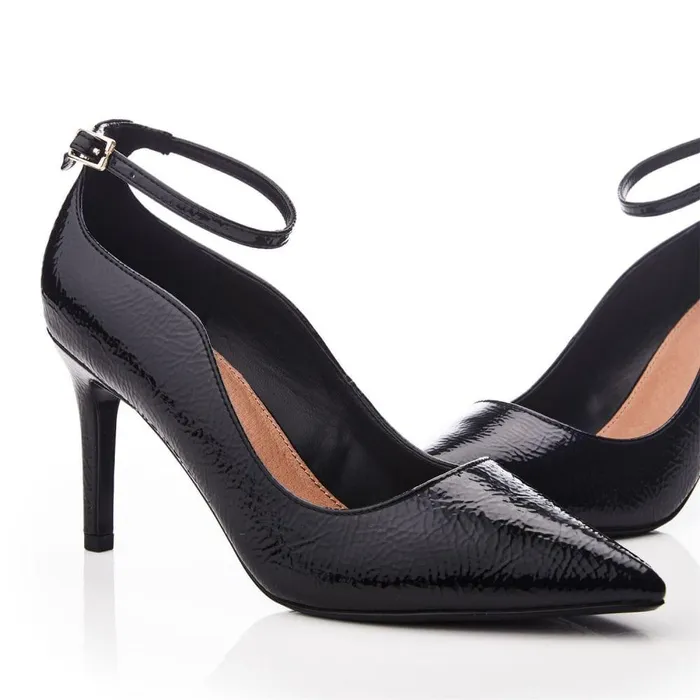 Women Moda In Pelle Court Shoes Cristel Black Patent