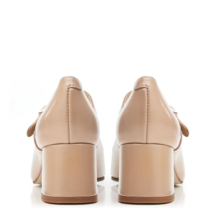 Women Moda In Pelle Court Shoes Fawwn Cameo Leather