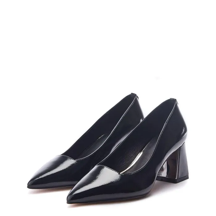 Women Moda In Pelle Court Shoes Gaela Black Patent