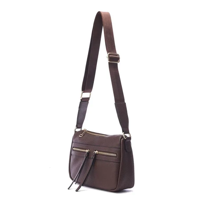 Women Moda In Pelle Crossbody Bags Alex Bag Dark Brown Porvair