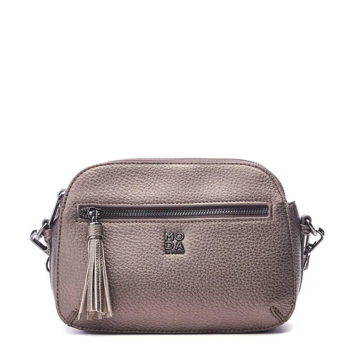 Women Moda In Pelle Crossbody Bags Aubree Bag Pewter Porvair