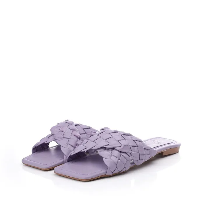 Women Moda In Pelle Flat Sandals Adelii Grey Leather