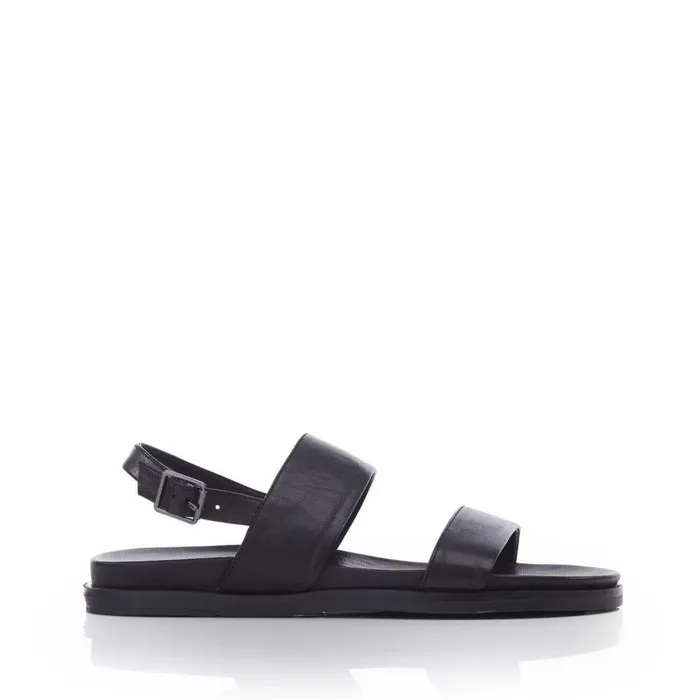 Women Moda In Pelle Flatform Sandals Bsoleful BJune Black Leather
