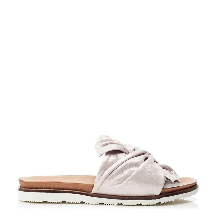 Women Moda In Pelle Flatform Sandals Jemini Rose Gold Leather