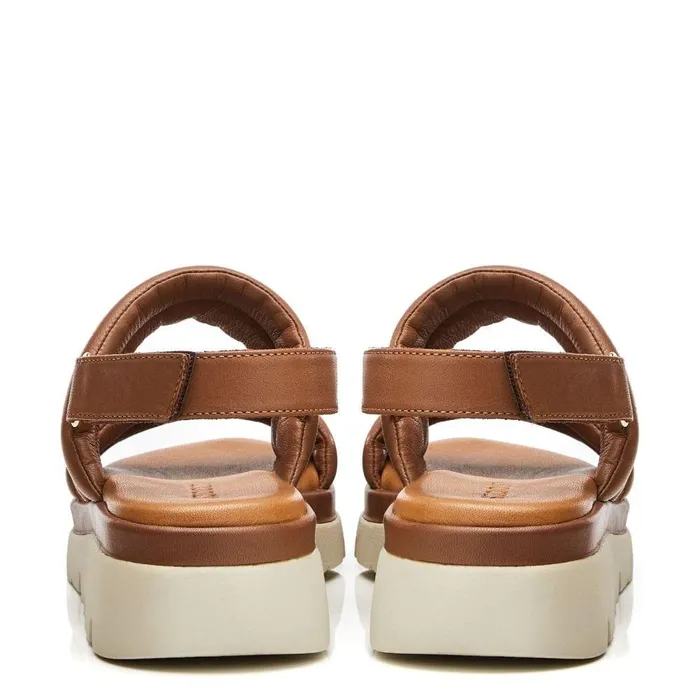 Women Moda In Pelle Flatform Sandals Shoon Sh Squash Tan Leather