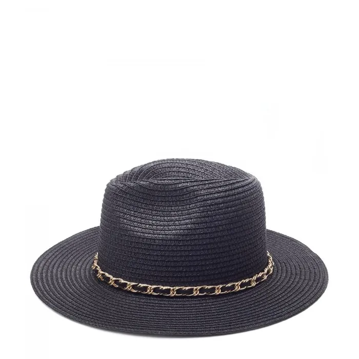 Women Moda In Pelle Hats Portofino Hat Black Textile
