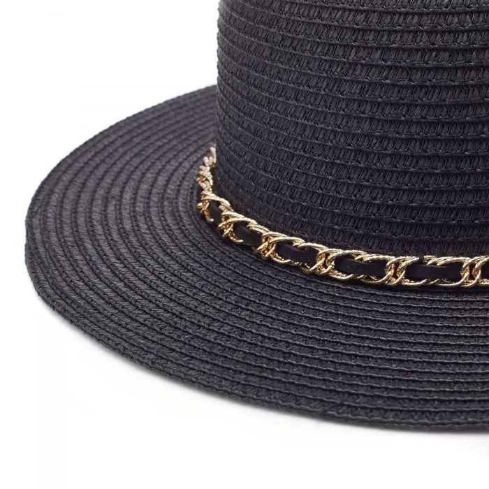 Women Moda In Pelle Hats Portofino Hat Black Textile