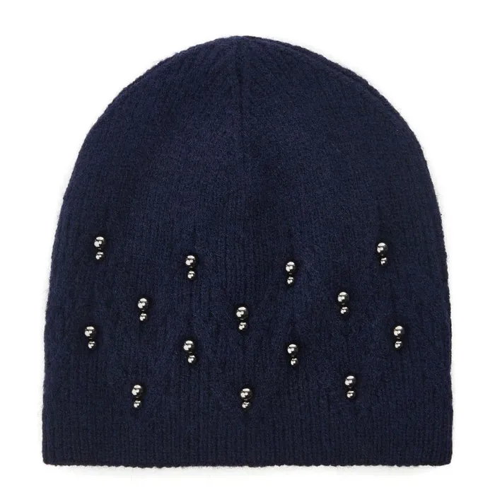 Women Moda In Pelle Hats Promysegiftset Navy Textile