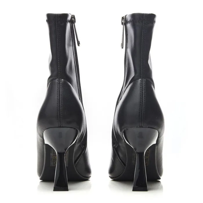 Women Moda In Pelle Heeled And Wedge Boots Evermore Black Porvair