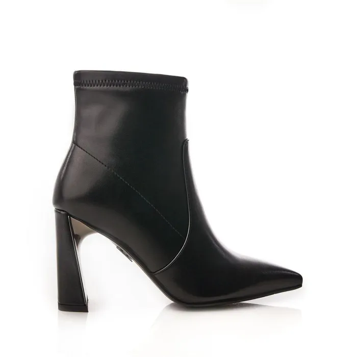 Women Moda In Pelle Heeled And Wedge Boots Lemmie Black Porvair