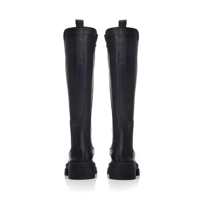 Women Moda In Pelle Heeled And Wedge Boots Linnea Black Leather
