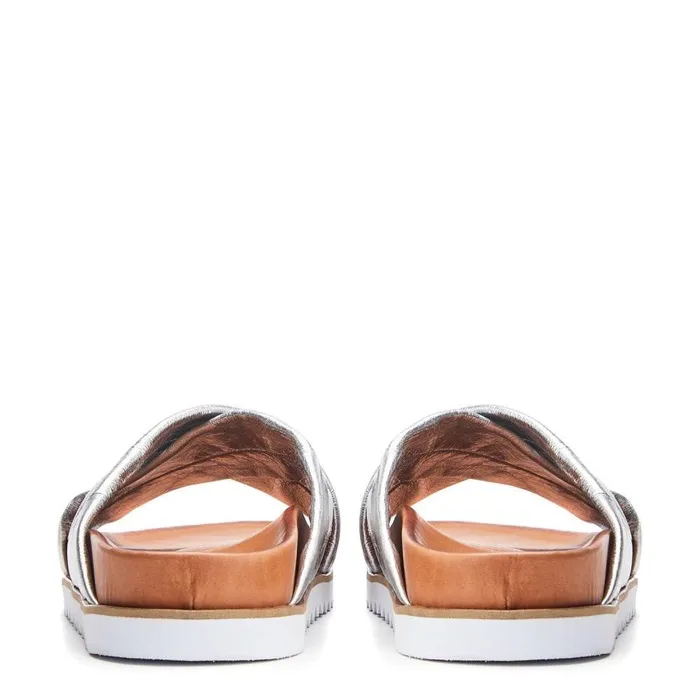 Women Moda In Pelle Heeled And Wedge Boots Oddelia Silver Leather Women Moda In Pelle Heeled And Wedge Boots Oddelia Silver Leather