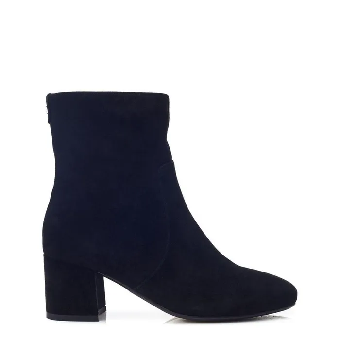 Women Moda In Pelle Heeled And Wedge Boots Otto Black Suede