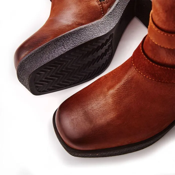 Women Moda In Pelle Heeled And Wedge Boots Shoon Sh Sagitta Tan Nubuck