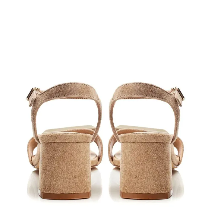 Women Moda In Pelle Heeled Sandals Bsoleful BSurrey Beige Suede