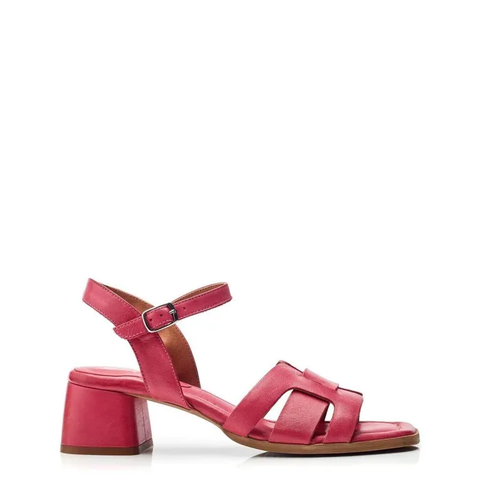 Women Moda In Pelle Heeled Sandals Mariie Raspberry Leather