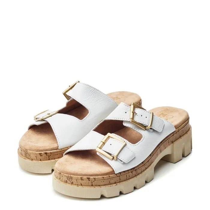 Women Moda In Pelle Heeled Sandals Octina White Leather