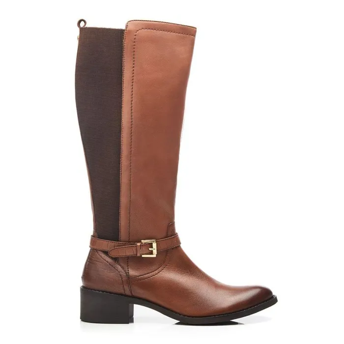 Women Moda In Pelle Knee High Boots Tadelle Tan Leather