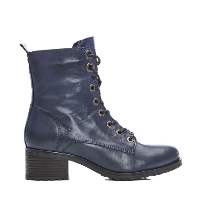 Women Moda In Pelle MidCalf Boots Bezzie Navy Leather