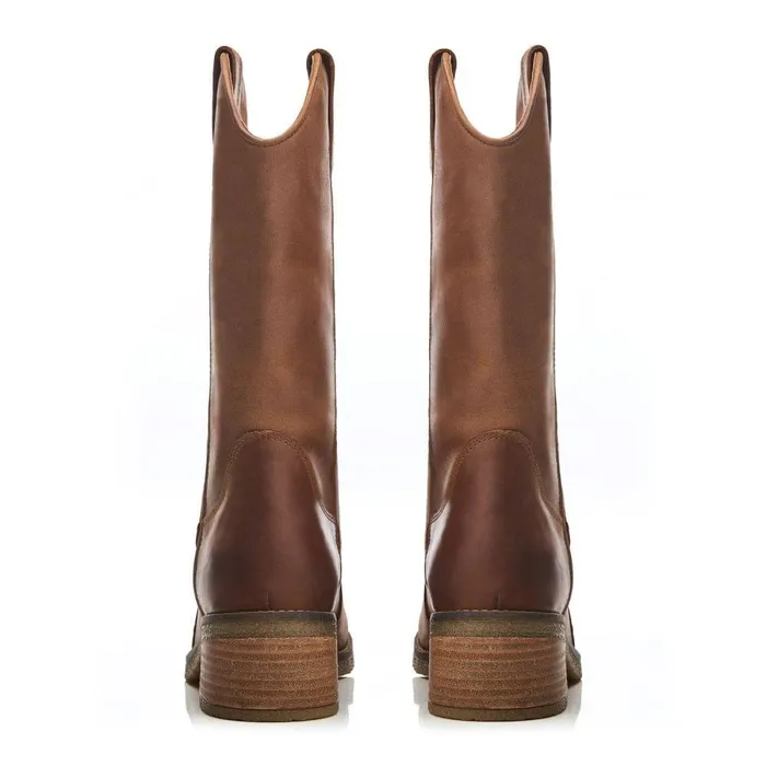 Women Moda In Pelle MidCalf Boots Dana Tan Nubuck