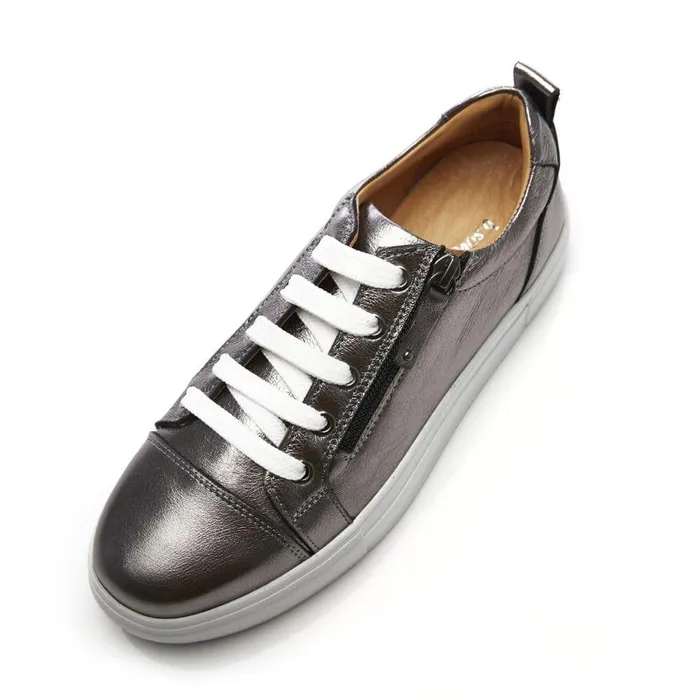 Women Moda In Pelle Platform Trainers Bsoleful BVisti Pewter Leather