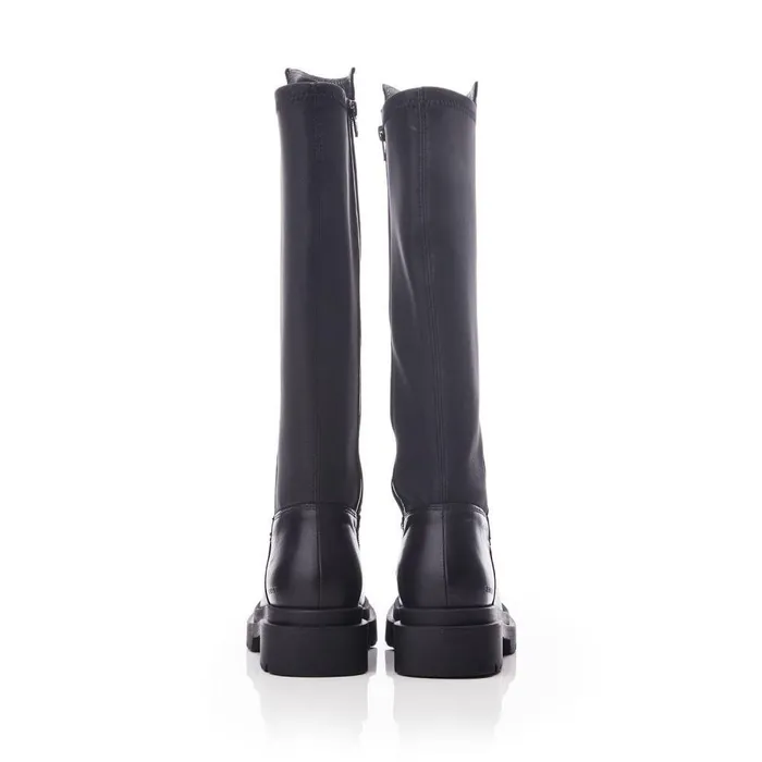 Women Moda In Pelle Riding And Flat Boots Shoon Sh Idoma Black Leather Women Moda In Pelle Riding And Flat Boots Shoon Sh Idoma Black Leather