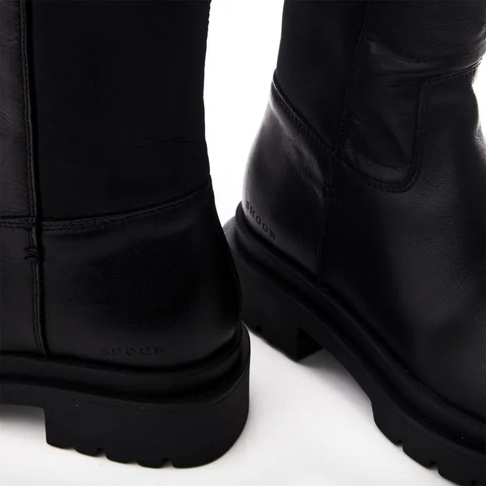 Women Moda In Pelle Riding And Flat Boots Shoon Sh Idoma Black Leather Women Moda In Pelle Riding And Flat Boots Shoon Sh Idoma Black Leather