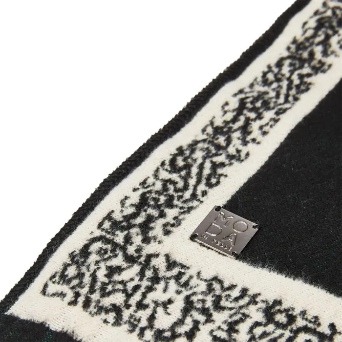 Women Moda In Pelle Scarves Leonniescarf Black Textile