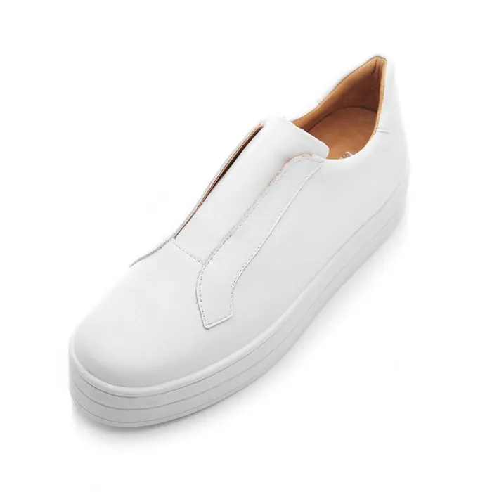 Women Moda In Pelle SlipOn Trainers Bsoleful BBath White Leather