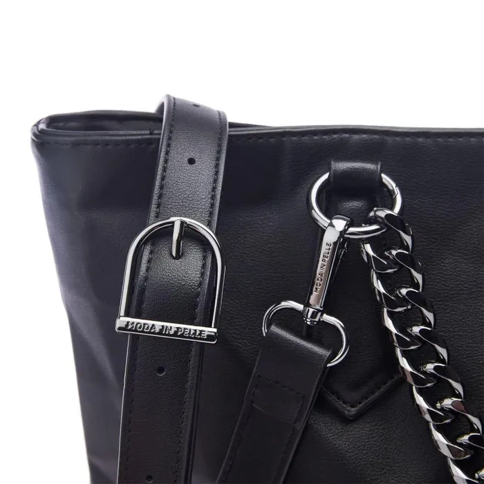 Women Moda In Pelle Tote Bags Berklie Bag Black Porvair