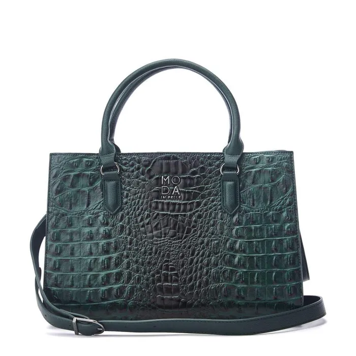 Women Moda In Pelle Tote Bags Blair Bag Green Porvair