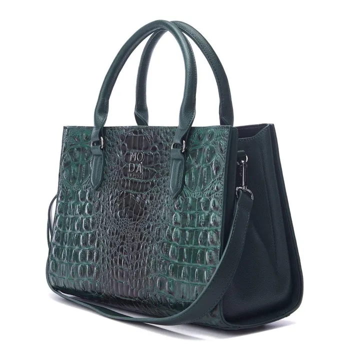 Women Moda In Pelle Tote Bags Blair Bag Green Porvair