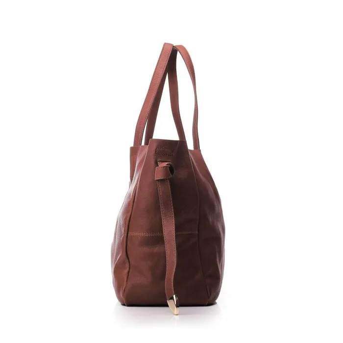 Women Moda In Pelle Tote Bags Indiie Bag Tan Leather
